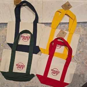 Trader Joe's Canvas Tote Bags Set